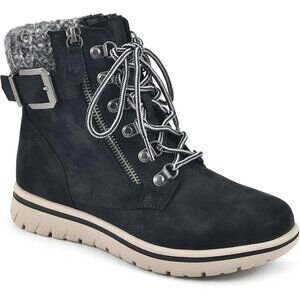 CLIFFS BY WHITE MOUNTAIN Women's Hearty Cushioned Lace-Up City Hiker Ankle Boot